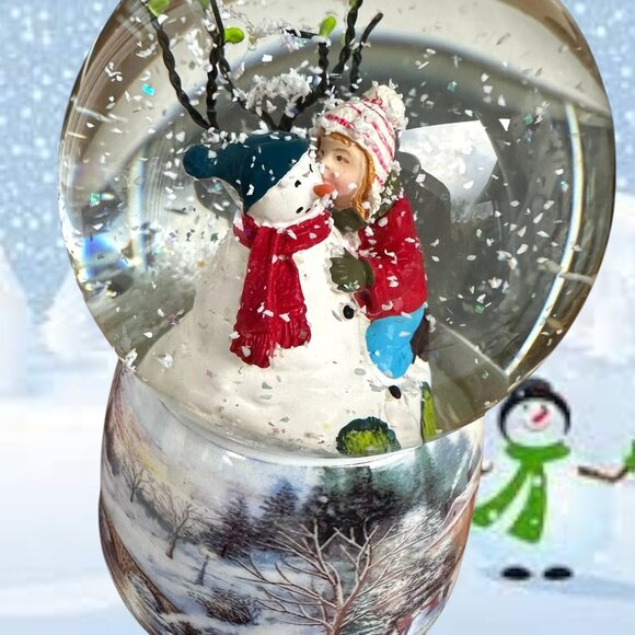 Frosty the Snowman Musical Snow Globe Romans Christmas Deer Snowball Fig… - Picture 2 of 11